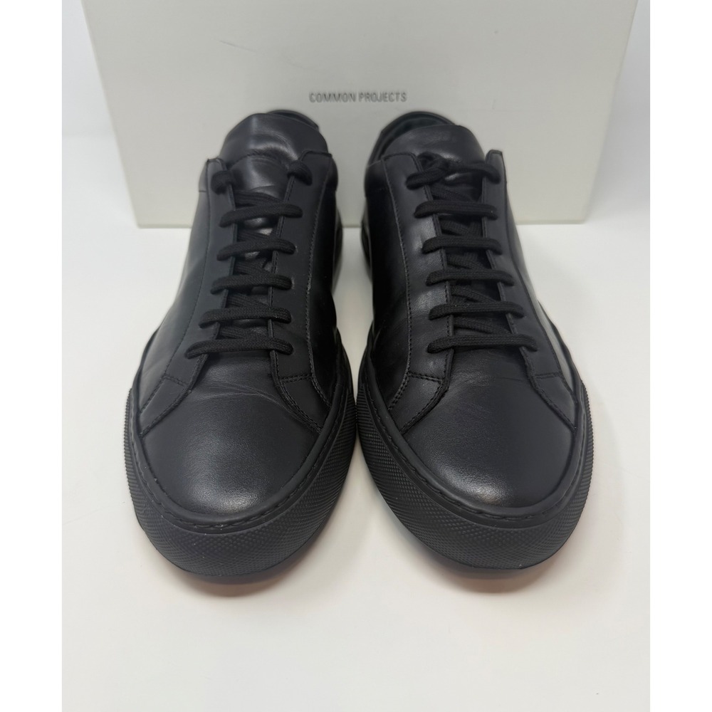 Common Projects Achilles Low Top Sneaker Black Size 11 US 44 EU - Picture 2 of 10
